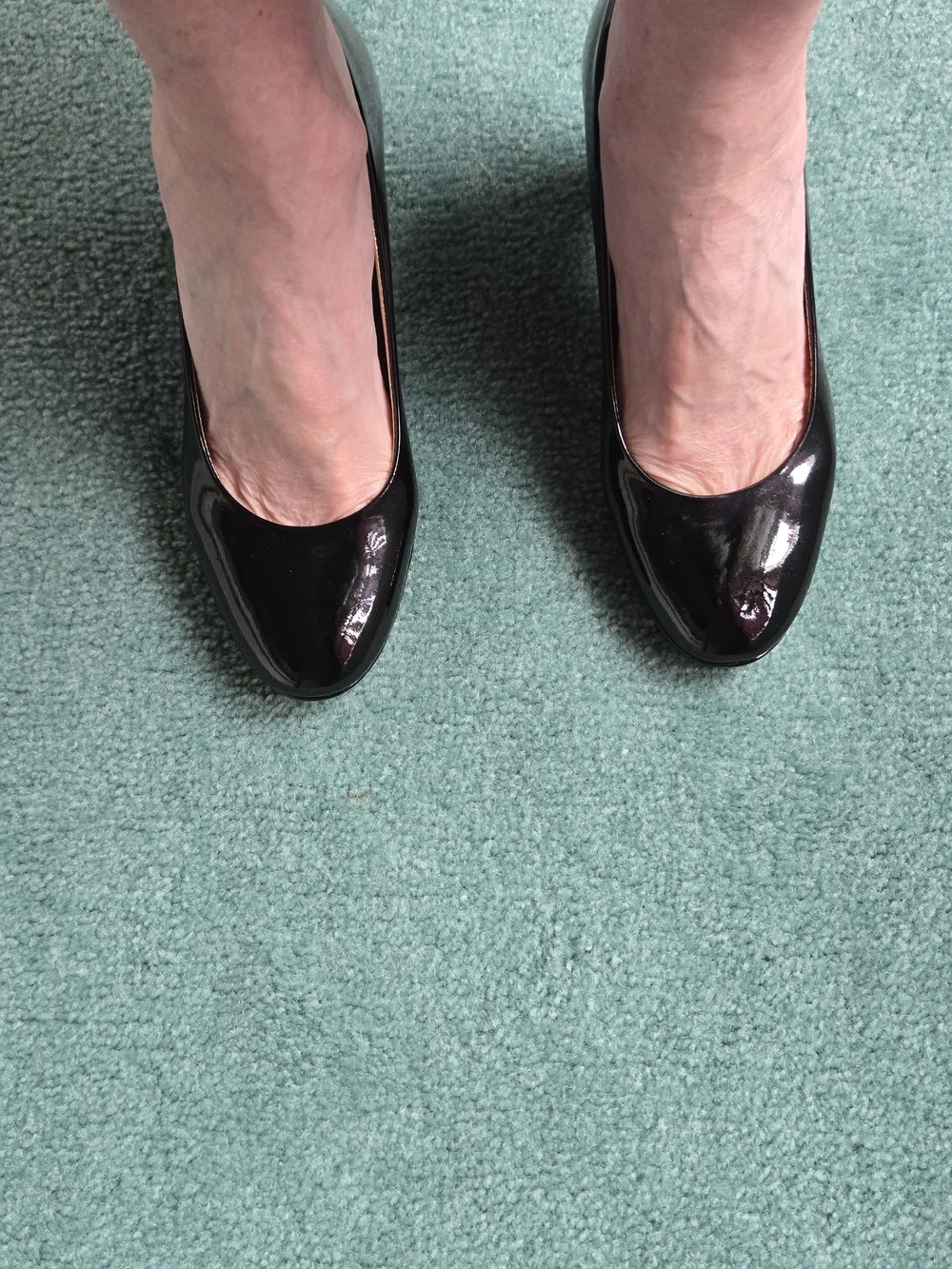 Coach Black Patent 'Fern' Leather Women's Heels Made In Italy 6B
